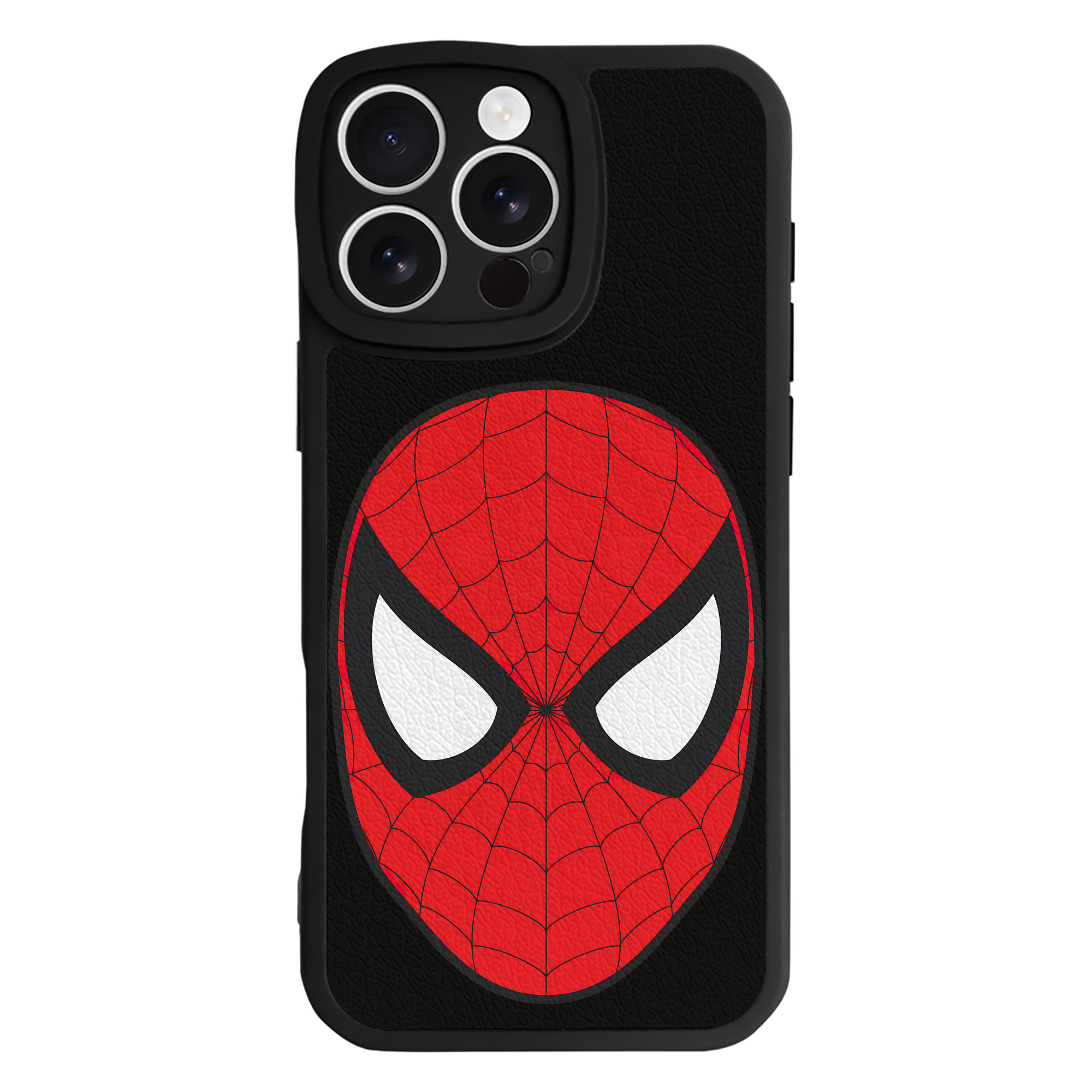 （画像用） Spider Man スパイダーマン 【iPhone 16シリーズ対応】シリコンスマホケース（レザー調） 材質：シリコン